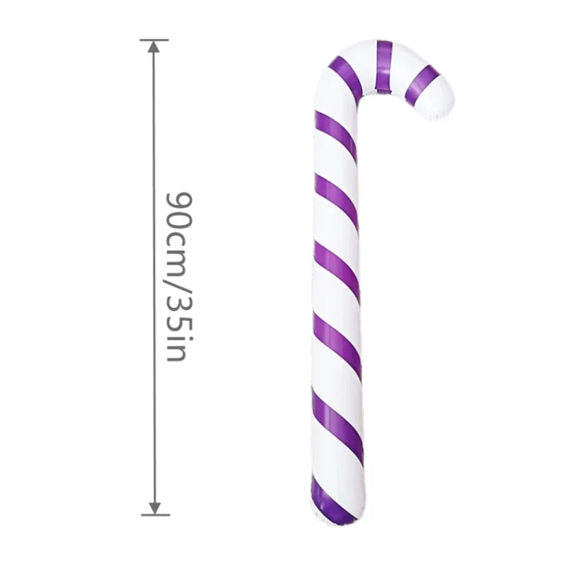 90cm Inflatable Christmas Candy Cane Stick Balloons Outdoor - Image 8