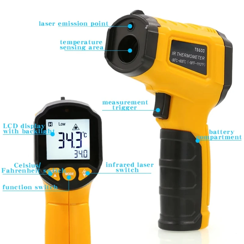 TS380 Infrared Non-Contact Thermometer Handheld - Image 3