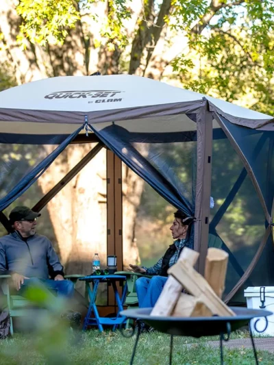 Pop Up Screen Tent Outdoor Camping Gazebo Canopy 9' X 9' Brown Lightweight & Portable Accommodates Up To 4 People Comfortably