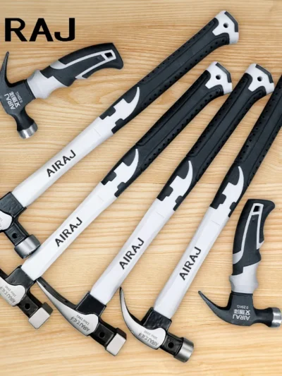 AIRAJ Short/Long Handle Claw Hammer Double Nail High Carbon Steel Household Durable
