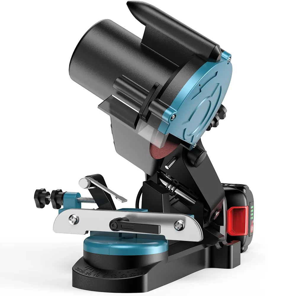 Seesii Cordless Chainsaw Sharpener 21V Electric Bench ChainSaw Grinder 4500RPM