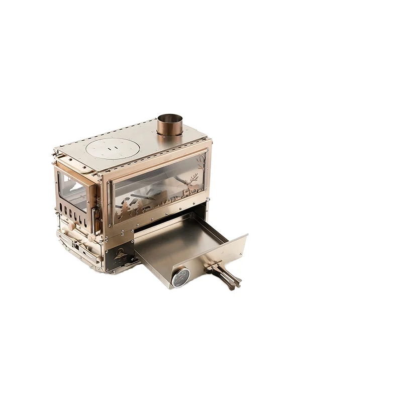 Stainless Steel Firewood Stove Outdoor Multifunctional Portable Folding Camping Tent Extended Table - Image 3