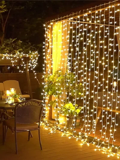 3x2/6x2/12x2m Fairy Lights LED Icicle String Lights 960leds Outdoor Christmas Garland