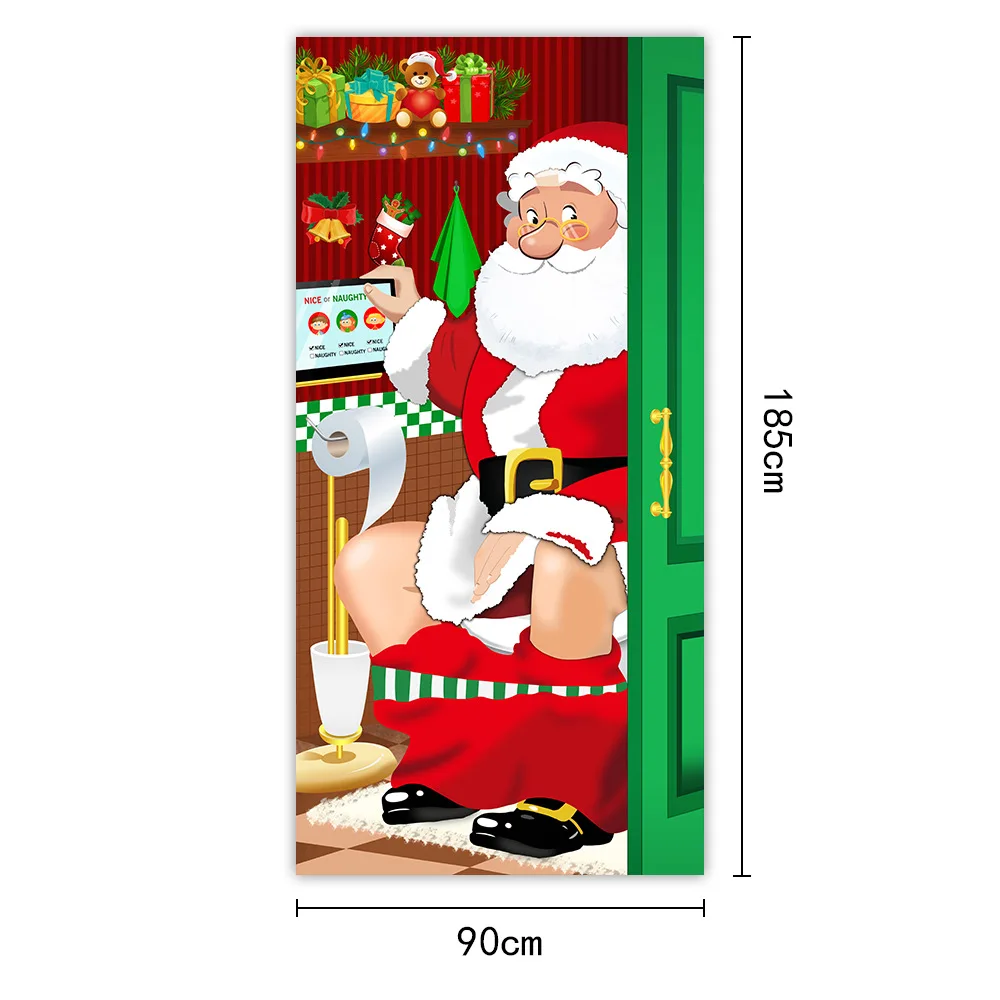 Christmas Door Cover Decorative Hanging Cloth Holiday Party Atmosphere - Image 10