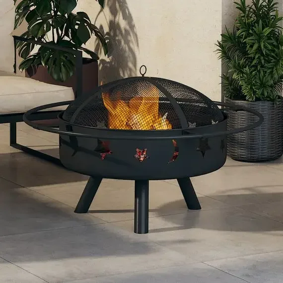 hot sale garden idea modern outdoor patio furniture sets with fire pits set with lid and log poker - Image 5