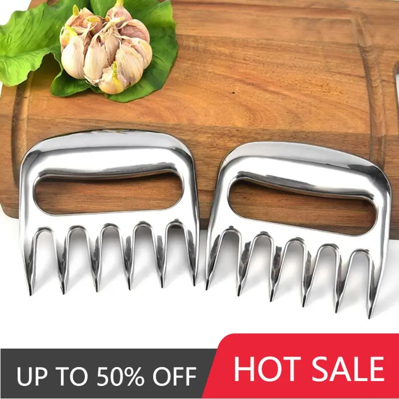 Meat Fork Shredder Barbecue Fork Bear Claw Meat Separator Handle Kitchen Food Fork Meat Slicer BBQ Grill Meat Handler Kitchen - Image 2