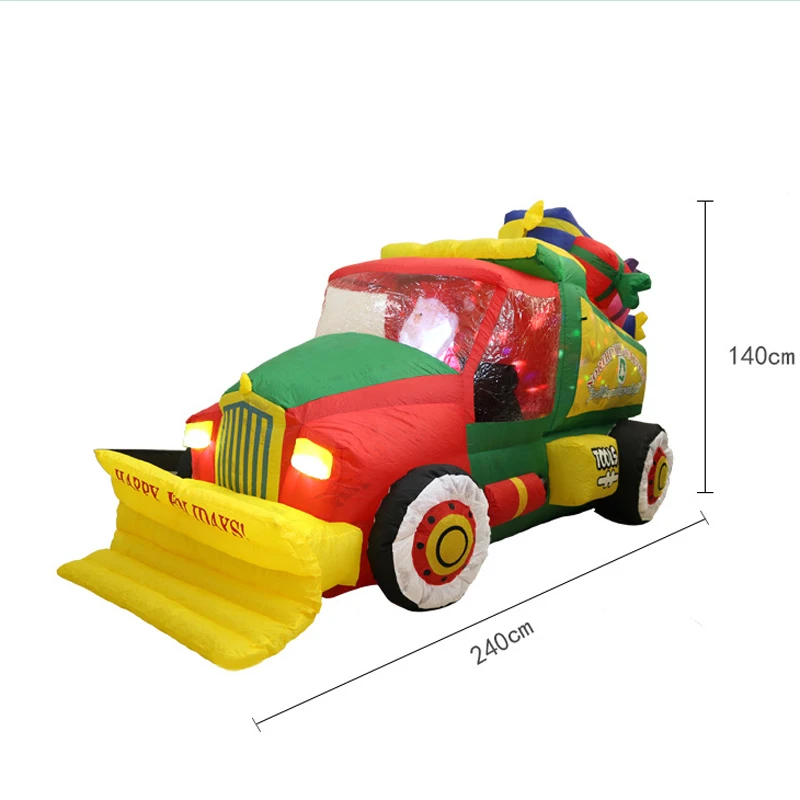 Giant Xmas Inflatable Car Santa Claus Snowman Penguin LED Glowing Inflatable Toys - Image 9