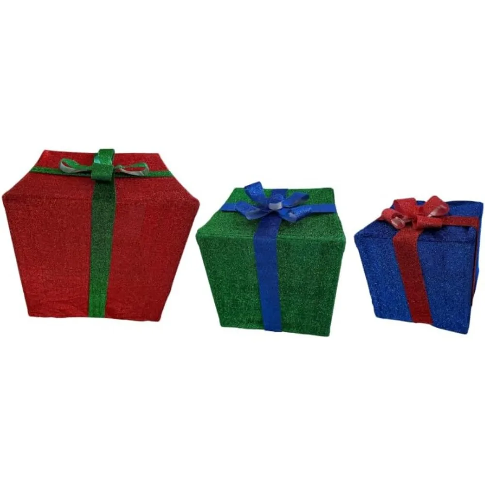 Large Realistic Light Up Christmas Boxes with 300 Lights. - Image 5