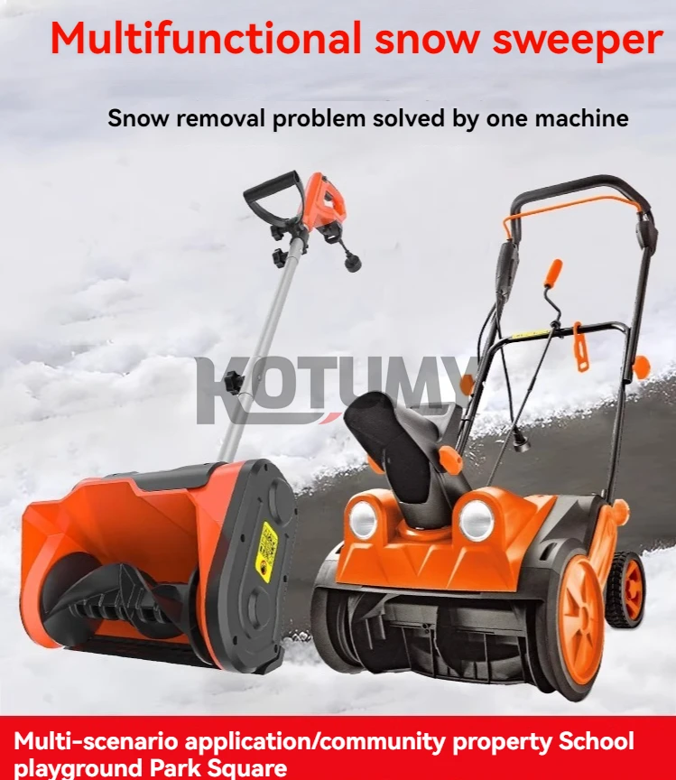 Hand Push Snow Removal Machine Portable Snow Plow Snow Thrower Shovel Blower Snow Clearing Equipment - Image 5