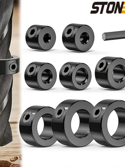 STONEGO 8pcs Drill Bit Depth Stop Rings - 3-16mm Adjustable Collars