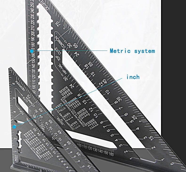 Woodworking Aluminum Alloy Triangle Gauges Measuring Gauging - Image 21