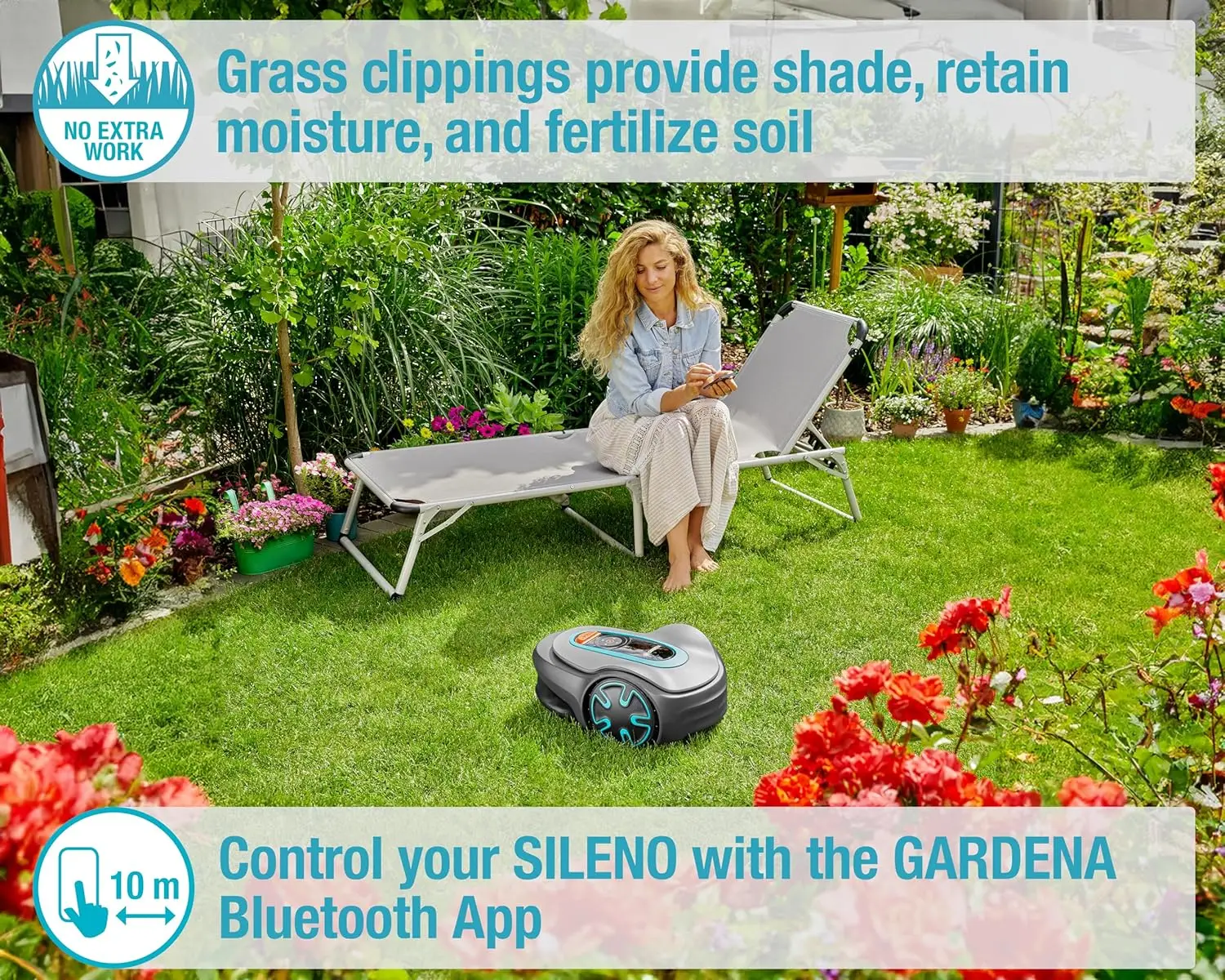 SILENO Minimo Automatic Robotic Lawn Mower with Bluetooth app, Boundary Wire - For lawns up to 2700 Sq Ft, Made in Europ - Image 6