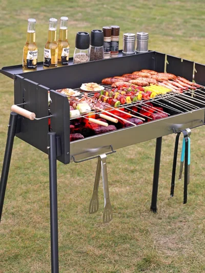 Barbecue Oven Household Barbecue Grill Outdoor Smokeless Barbecue Charcoal Courtyard BBQ Portable Barbecue Oven Supplies Tools