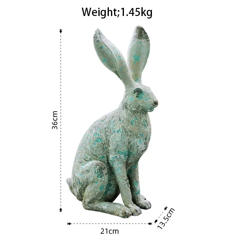 Nordic Easter Decorations for Home Rabbit Crafts Garden Home Decor Artificial Animals Sculpture Bunny Rabbit Ornaments Garden - Image 7