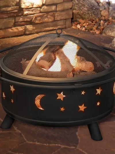 hot sale garden idea modern outdoor patio furniture sets with fire pits set with lid and log poker