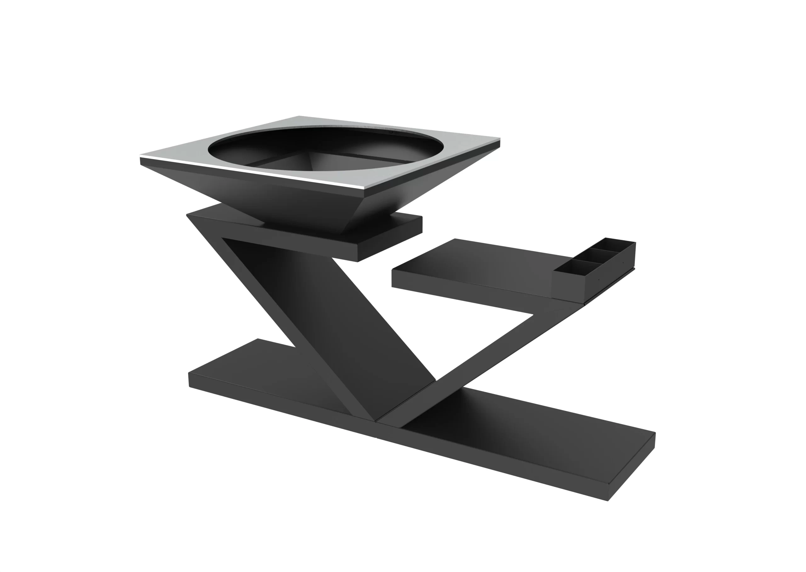 barbecue fire pit bbq brazier corten steel barbecue grill table for outdoor - Image 2