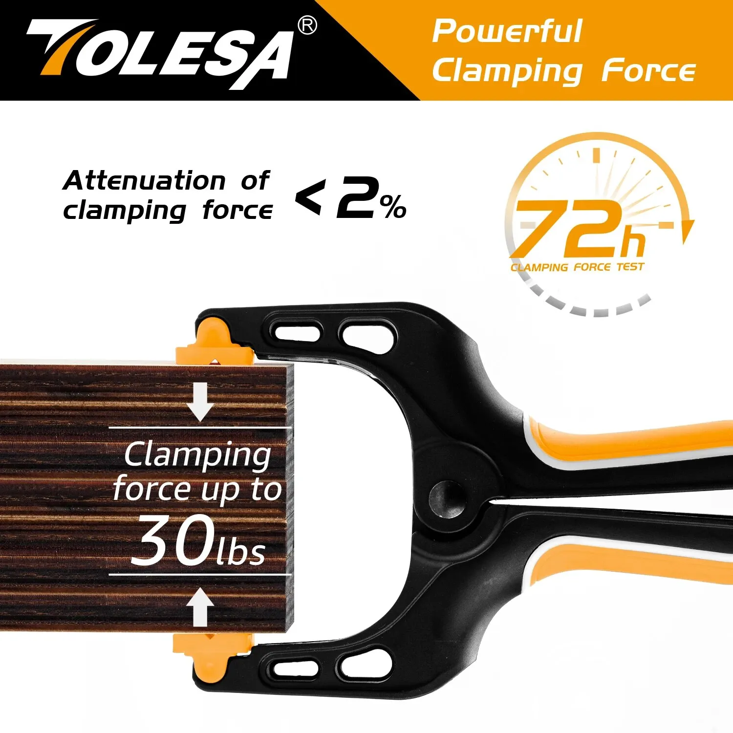 TOLESA 7" Spring Clamps Heavy Duty 4PCS Large Plastic Clamps - Image 6