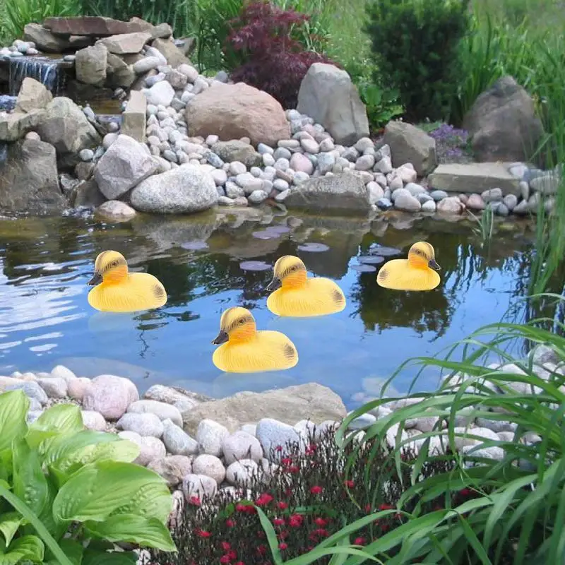 5Pack Floating Duck Fish Pond Ornament Plastic Duck-lings Decoy Mallard For Garden Yard Lawn Decor For Lake Pond Park Pool - Image 4