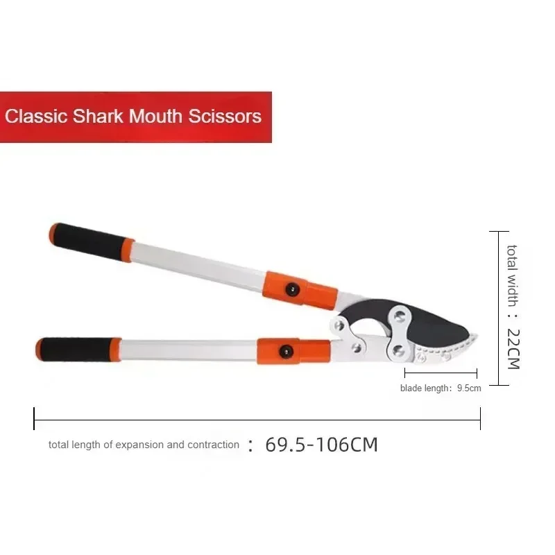 Garden Branch Scissors Stretchable SK5 Steel Long Pruner Gardening Fruit Tree Pruning Shears - Image 7