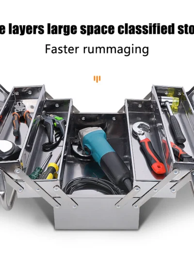 Cantilever Tool Box Rustproof High Hardness Retractable Portable Folding