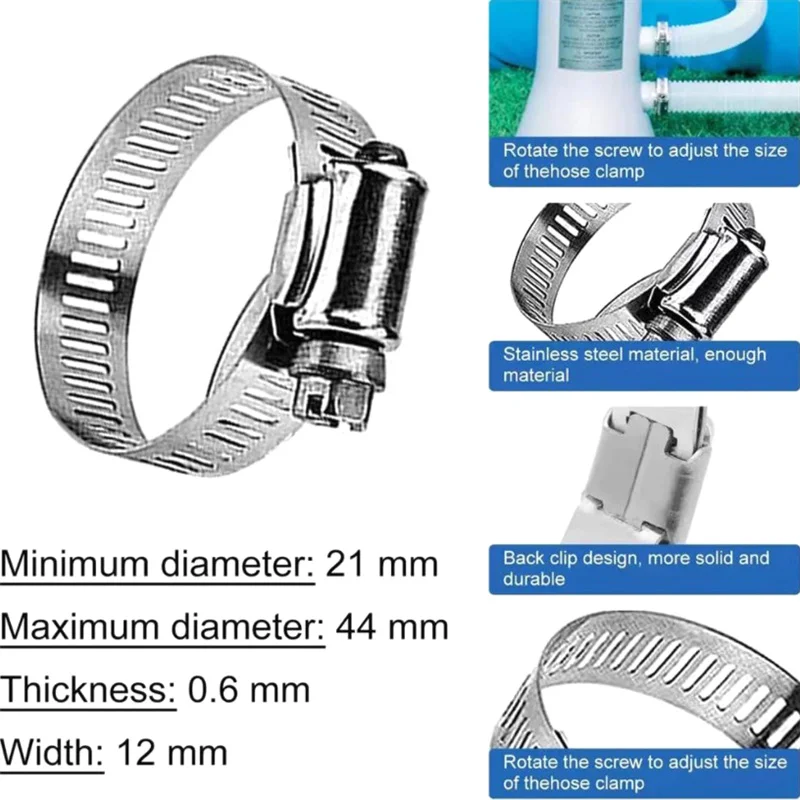 2pcs 1m For Intex 1-1/4 Inch Accessory Hose Above Ground Pool Swimming Pool Pump Blue White Replacement Hose - Image 5