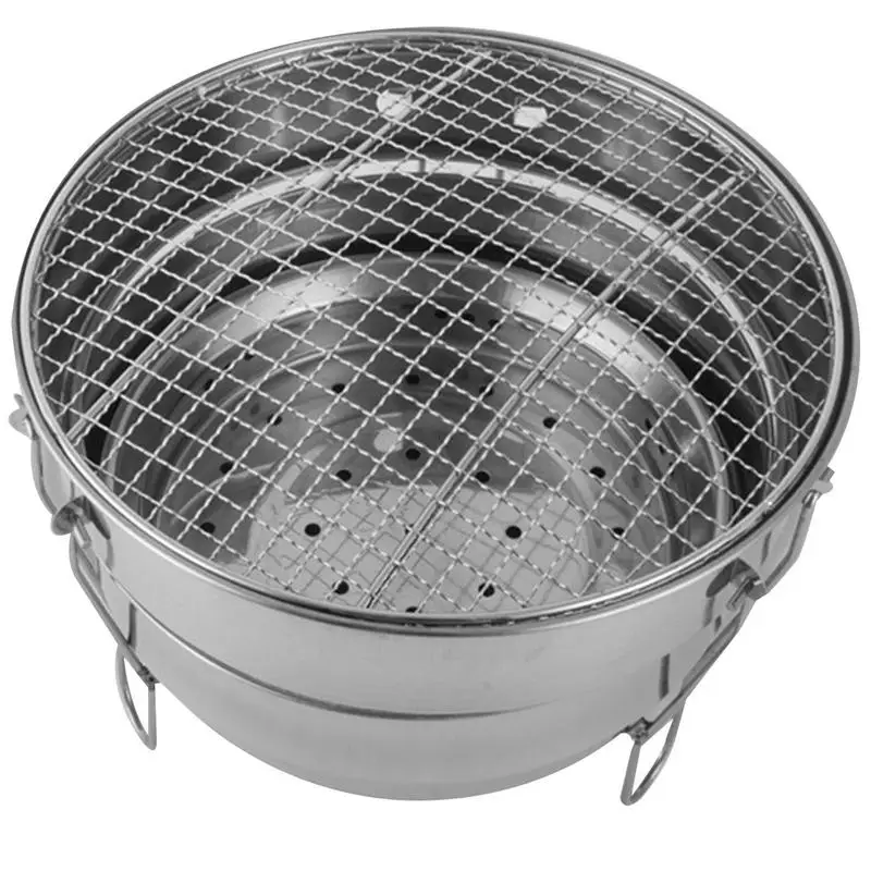 Portable Outdoor Stainless Steel Fire Pit BBQ Grill Charcoal Grill Burner - Image 4