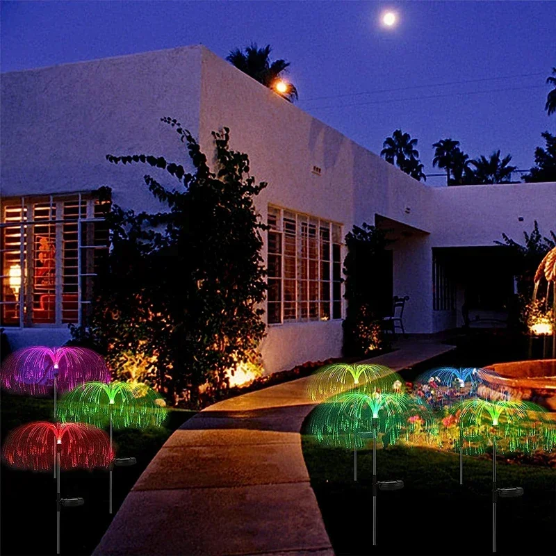 Solar Garden Lights Outdoor Waterproof Fiber Optic Jellyfish Lawn Lights Outdoor Patio Villa Yard Decor - Image 8