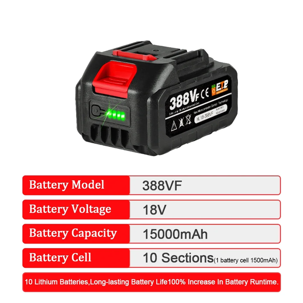 Rechargeable Makita Battery for Electric Chainsaw, 928VF & 388VF Lithium Battery - Image 3