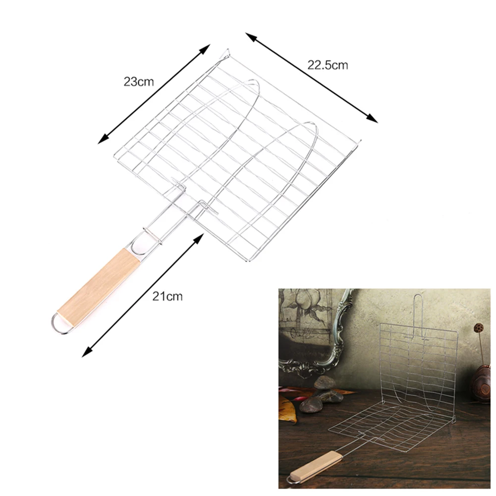 Portable Nonstick Fish Grilling Basket With Handle - Image 6