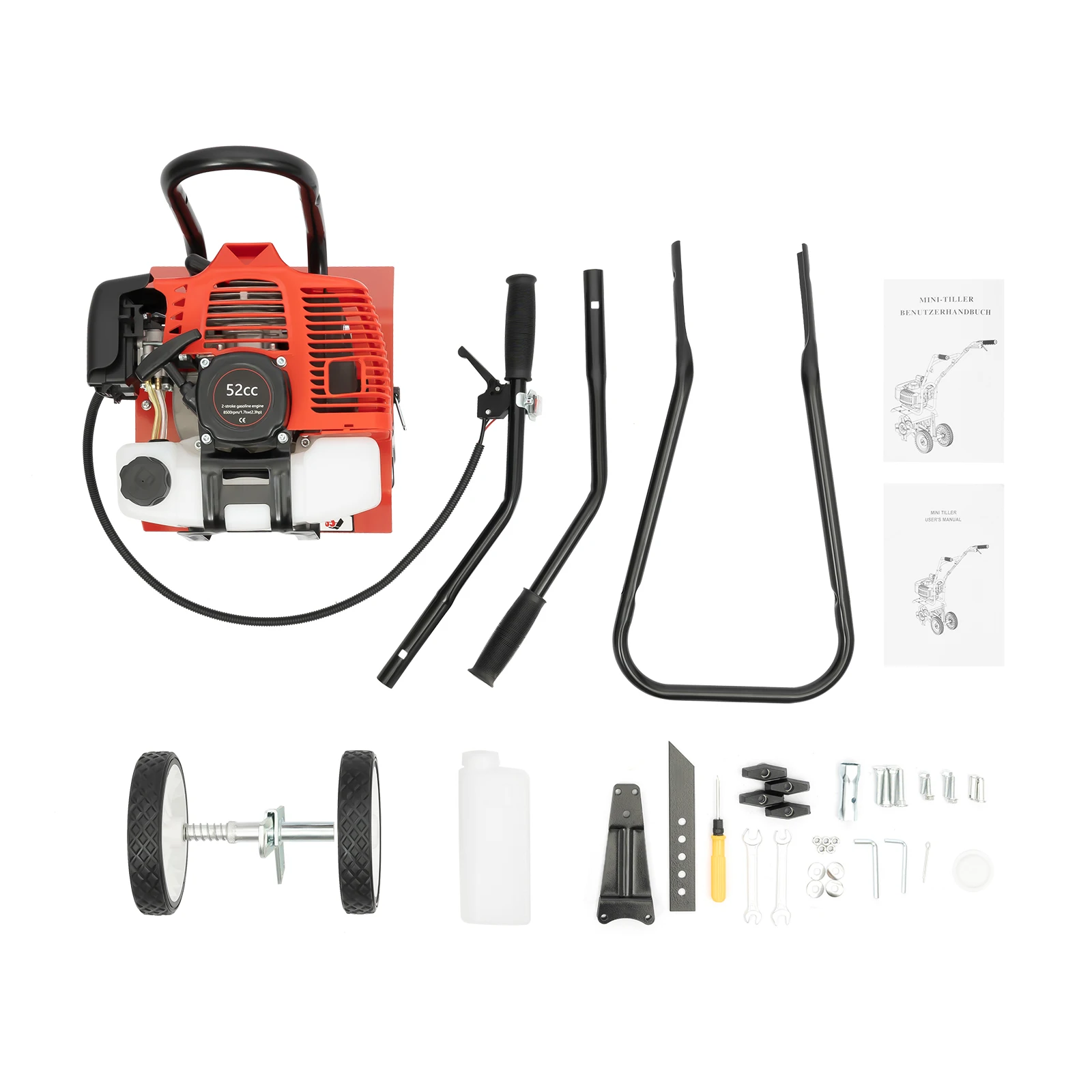 52CC Gasoline Tiller Cultivator 2 Stroke Mini Cultivator Rotovator - Image 6