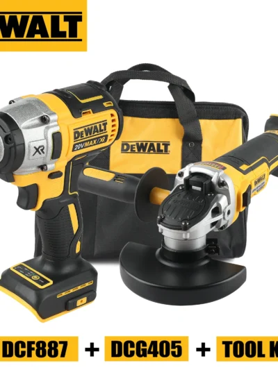 DeWalt Dcf887 & Dcg405NT & tool kit electric wrench angle grinder and impact drill Tool combination set