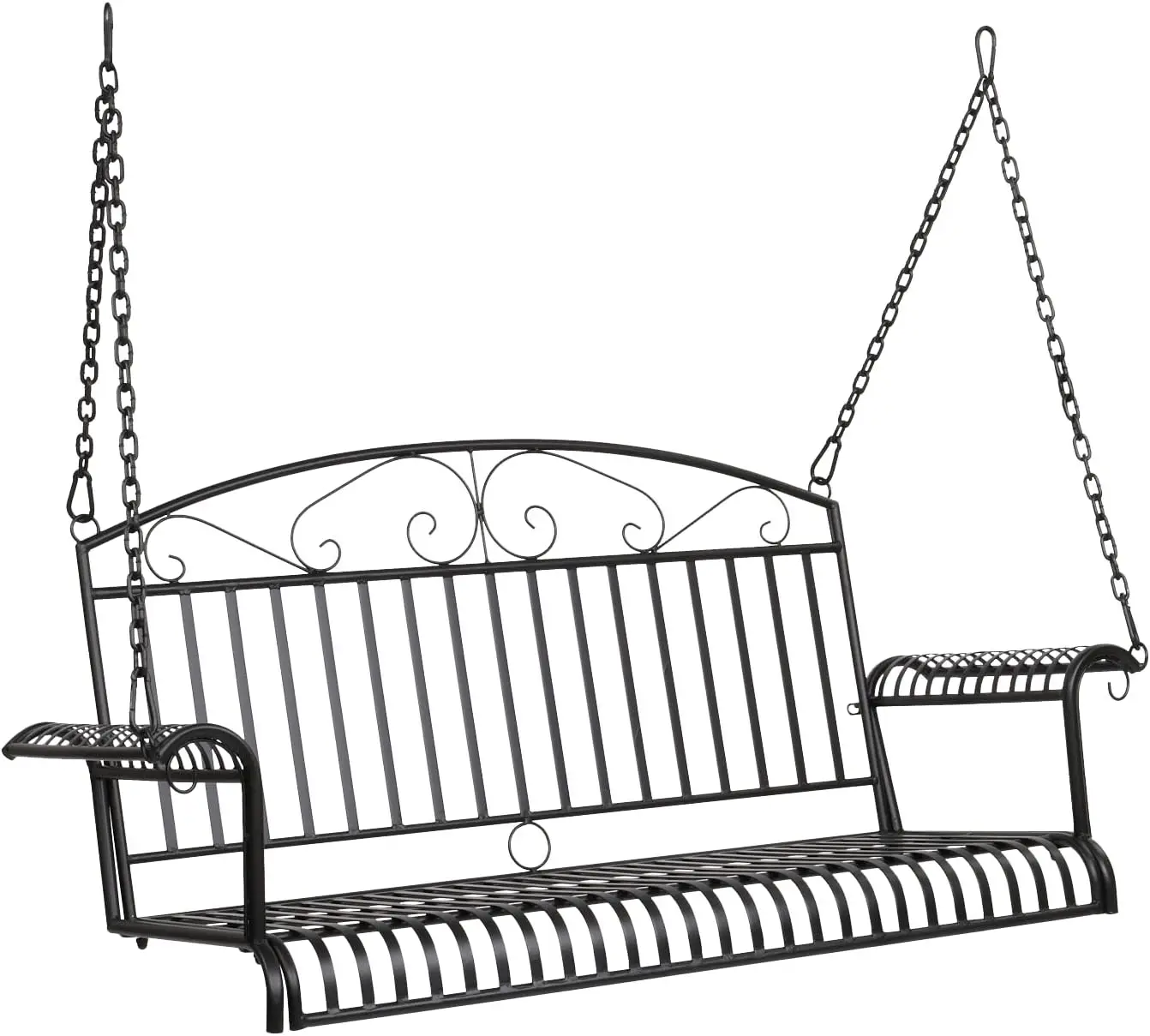 Metal Patio Porch Swing, 660 LBS Weight Capacity Steel Porch Swing Chair for Outdoors, Heavy Duty Swing Chair - Image 2