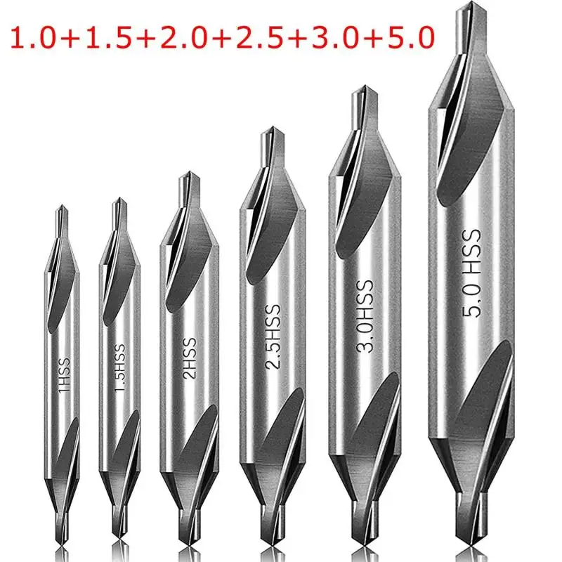 7Pcs 1/1.5/2/2.5/3/4/5 Center Drill Bits Set,60-Degree Angle - Image 14