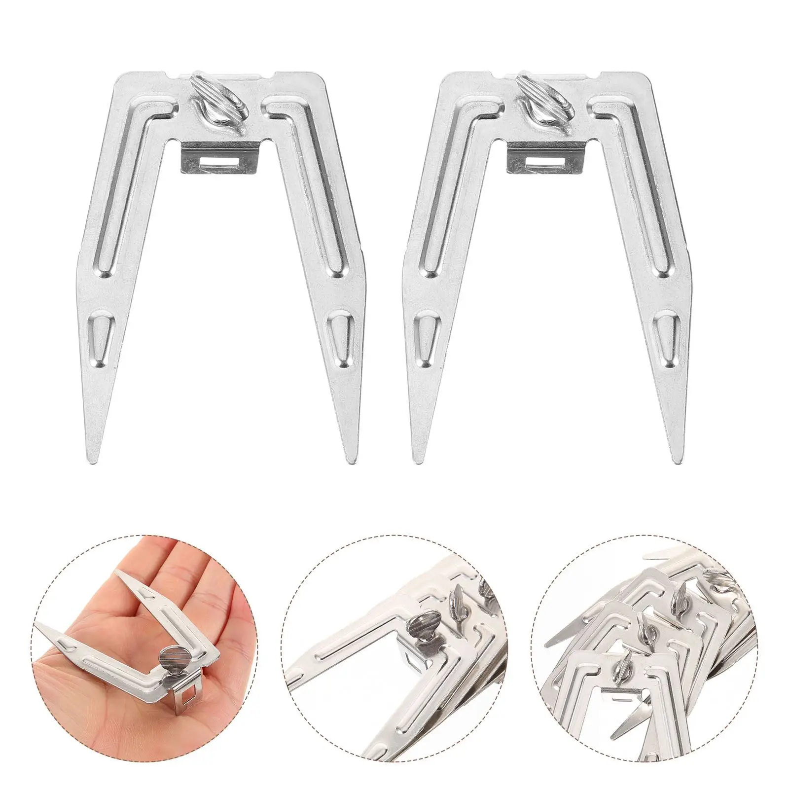 6 Sets Chicken Grilling Supply Airfryers Roasting Fork Rotating Forks Bbq Food Stainless Steel Rack - Image 7