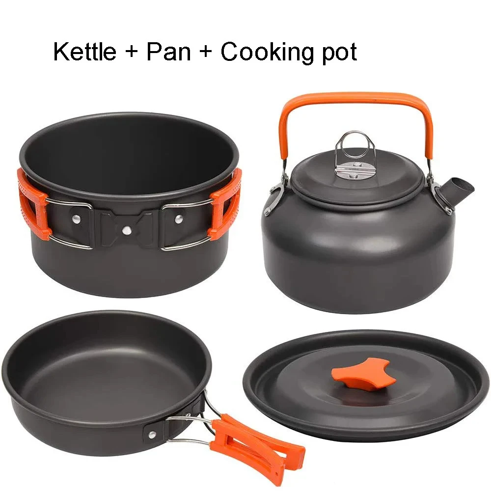 1pcs/1set Camping Cookware Kit Outdoor Cooking Set Aluminum - Image 7