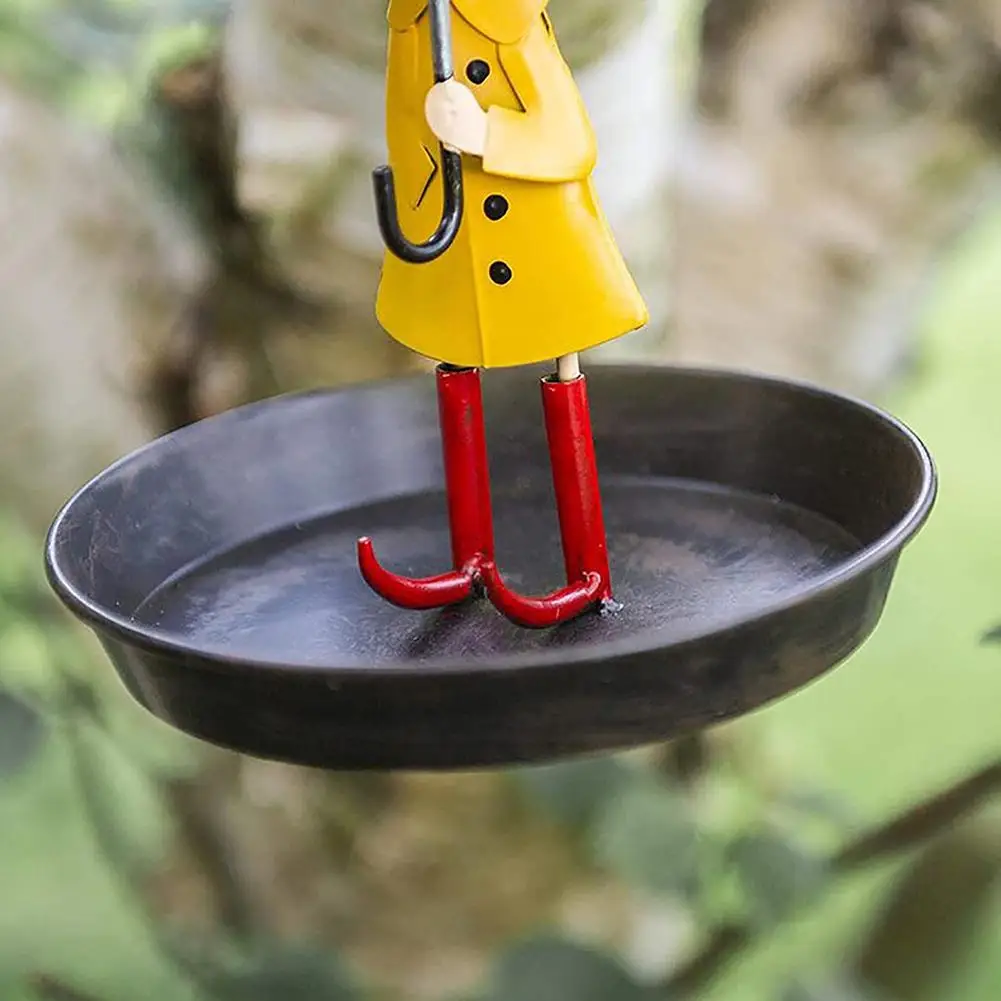 Creative Bird Bath Hanging Bird Feeder Girl With Umbrella Tray Yard Garden Decoration Outdoor Gardening Exterior Decoration - Image 5