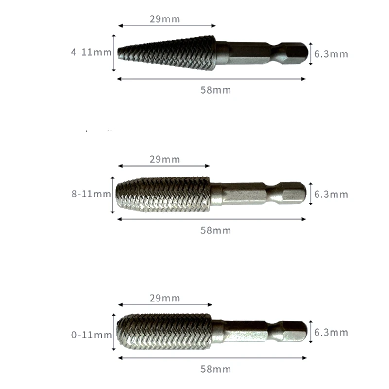Hex Shank Rotary Steel File Wood Drill Bits Burrs Metal Grinding - Image 4