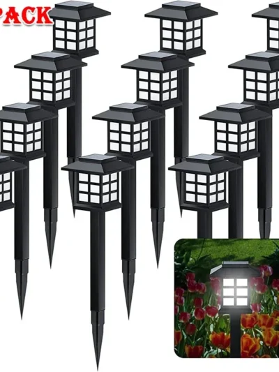 Outdoor Pathway Lights 1/2/4/6/8/12 Waterproof Solar LED