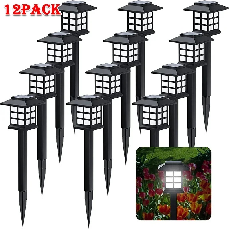 Outdoor Pathway Lights 1/2/4/6/8/12 Waterproof Solar LED