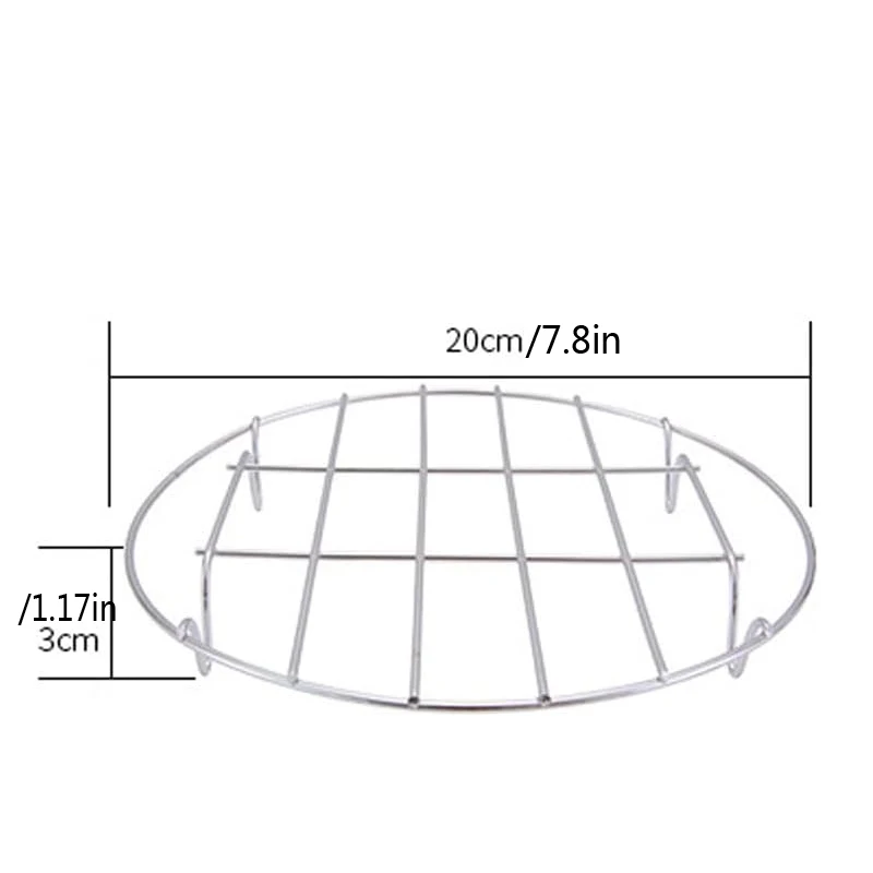 Air Fryer Bread Rack Digester Multipurpose Stainless Steel Holder Cross Wire Grill Cookware BBQ Steamer - Image 9