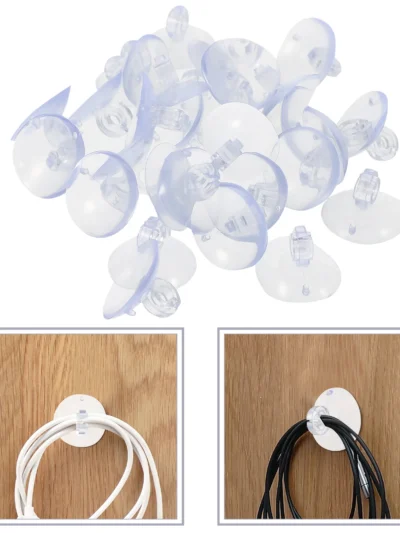 200 Pcs Christmas Lights Mini Suction Cup Cable Clips LED Hooks