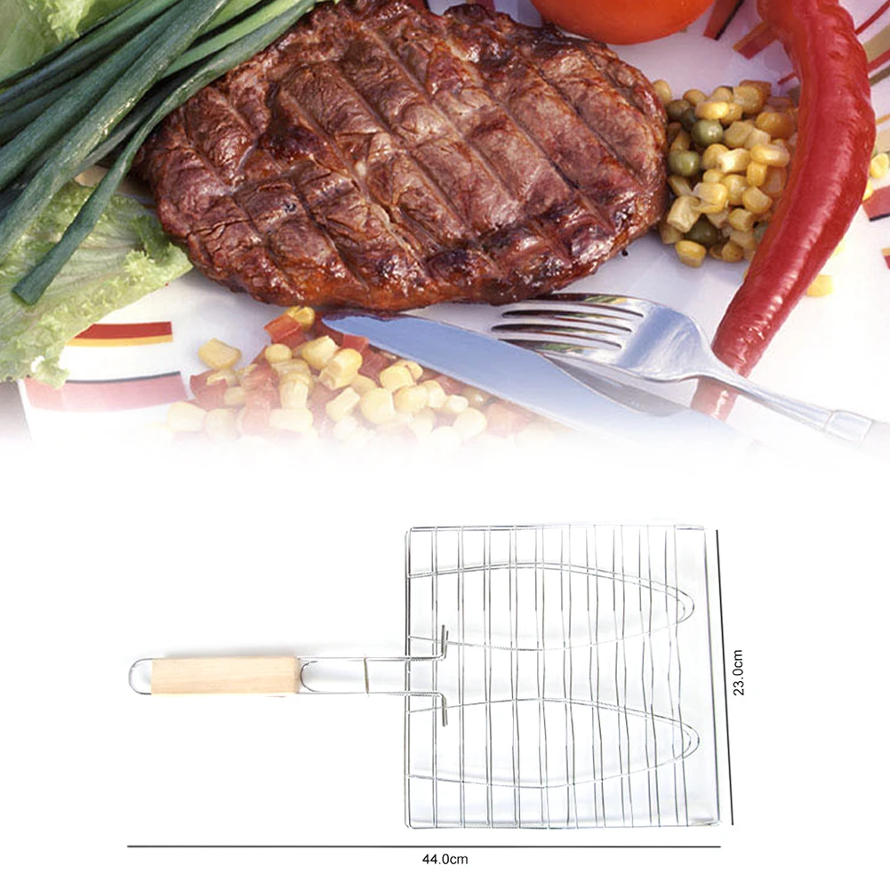 Portable Nonstick Fish Grilling Basket With Handle - Image 3
