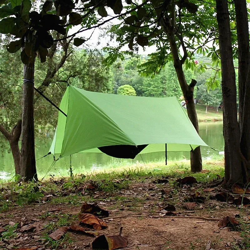 410x290cm canopy Skyscreen Wildlife Camping Pole less Tent Camping Outdoor Floor Mat March Canopy Floor Mat - Image 2