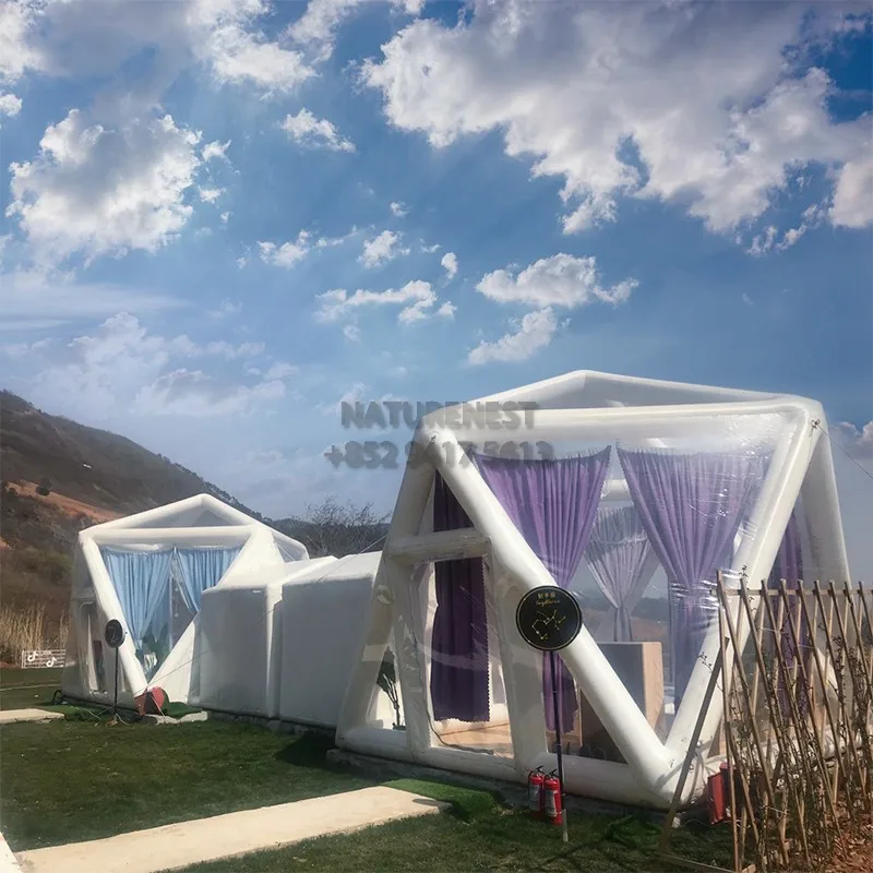 Transparent Bubble Hotel House Resort Scenic Spot Mobile Room Portable Camping PVC Tent Inflatable Bubble Tent Holiday Villa - Image 9
