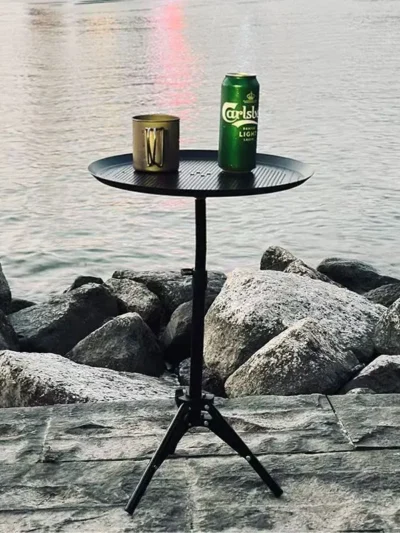 Outdoor Camping Table Height Adjustable Foldable Camping Table Portable Picnic Table Ultra-light Round Tables
