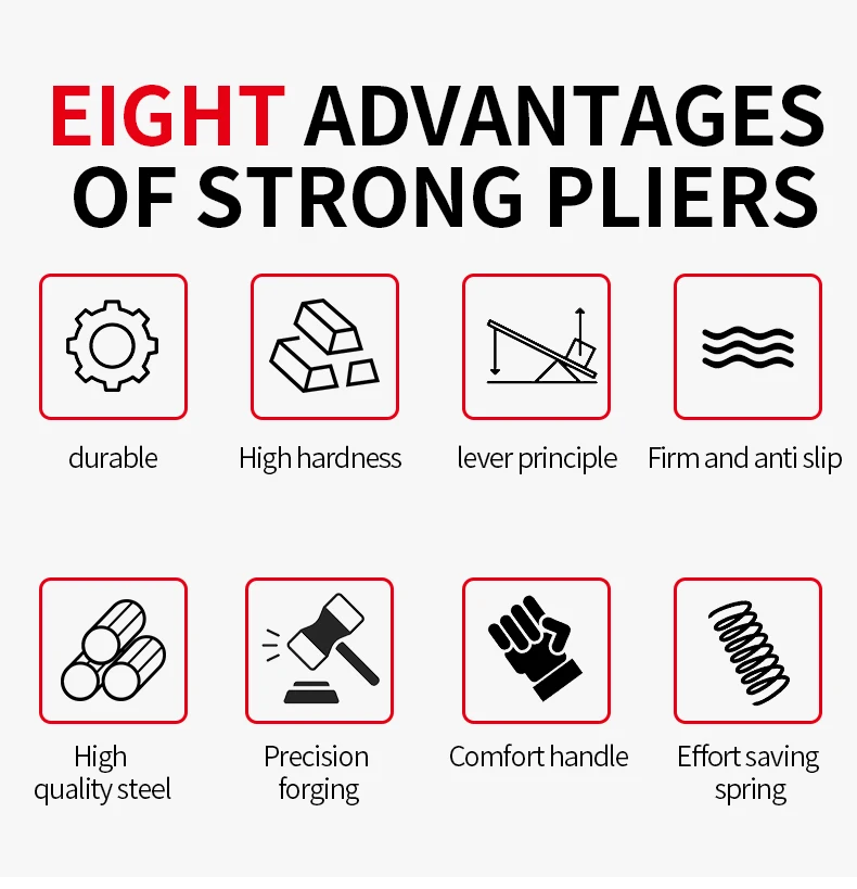 7/9/10" Multi-Function Locking Pliers Round/Straight Mouth Pipe Wrench - Image 15