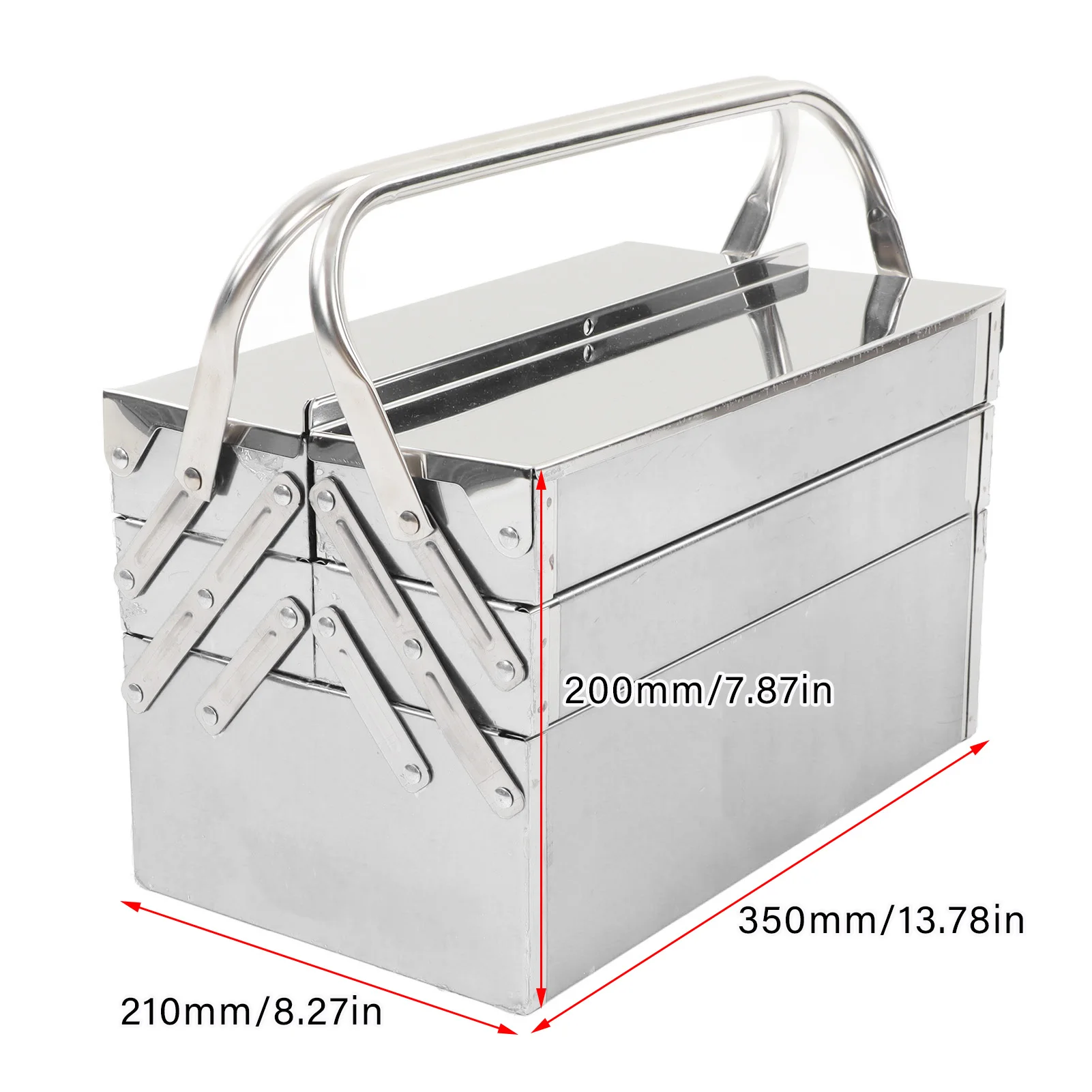 Cantilever Tool Box Rustproof High Hardness Retractable Portable Folding - Image 9