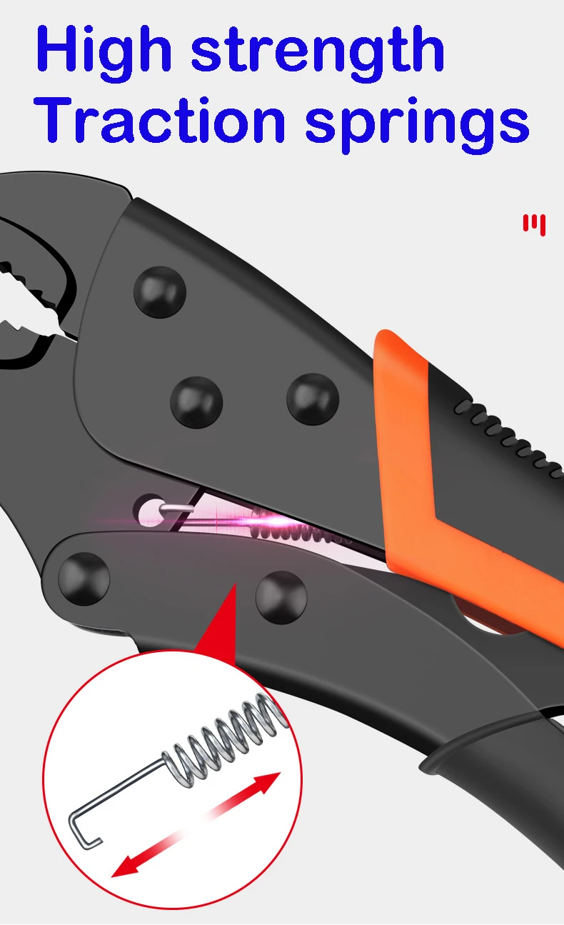 7/9/10" Multi-Function Locking Pliers Round/Straight Mouth Pipe Wrench - Image 24