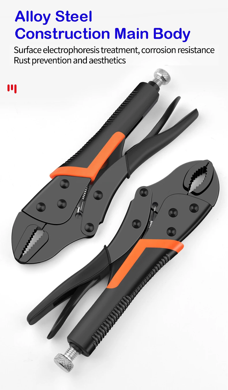 7/9/10" Multi-Function Locking Pliers Round/Straight Mouth Pipe Wrench - Image 22