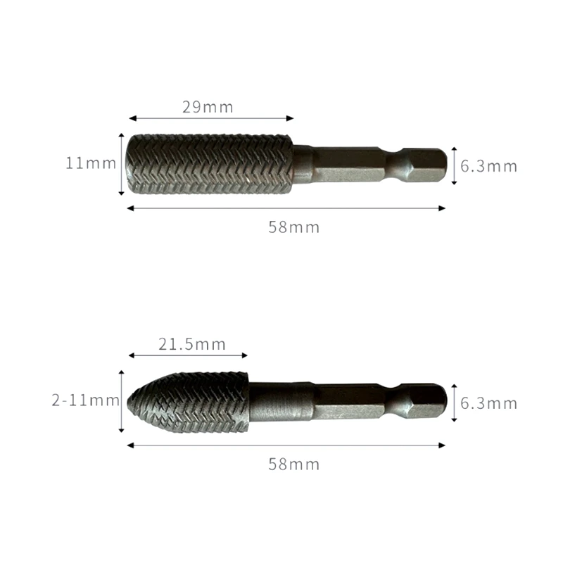 Hex Shank Rotary Steel File Wood Drill Bits Burrs Metal Grinding - Image 3